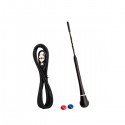 ANTENNA FIBERGLASS 16V/MINI - 230 MM. 3 INSERTI COLORATI C/CAVO 4500 MM. : UNIVERSALE