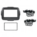 MASCHERINA AUTORADIO 2XDIN FITTING KIT ANTHRACITE BLACK : JEEP RENEGADE 15'>22'