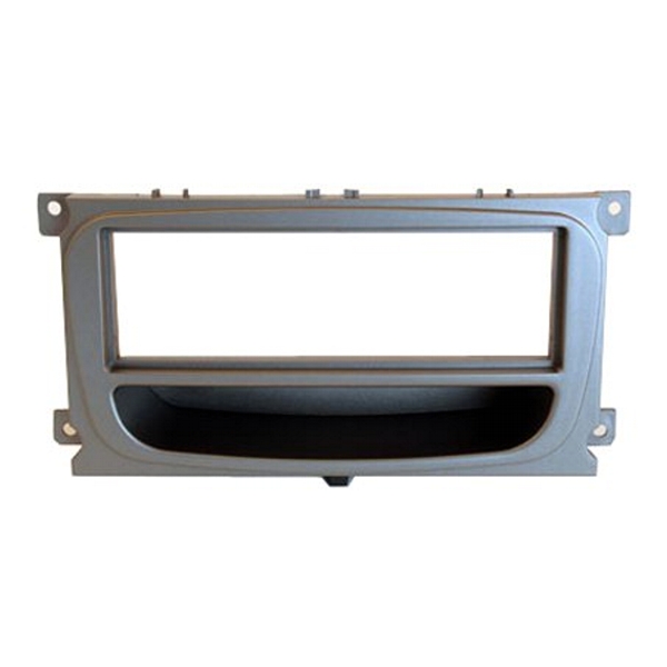 Mascherina Autoradio 2 DIN Per Ford Focus C-Max S-Max Fusion Transit – Pannello Cornice In Plastica Nera Per Installazione Sterzo