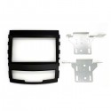 MASCHERINA AUTORADIO 2XDIN FITTING KIT BLACK : SSANGYONG KORANDO '11>
