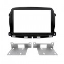 MASCHERINA AUTORADIO 2XDIN FITTING KIT  SHINY BLACK : FIAT 500 '16> 500 ABARTH 595 '17>