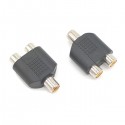 ADATTATORE AUDIO-VIDEO RCA 1 FEMALE > 2 FEMALE - CONFEZIONE 2 PCS