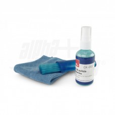 SOLUZIONE 60 ML. CON PANNO IN MICORFIBRA E PENNELLO ANTISTATICO PER PULIZIA SCHERMI LCD - BLISTER