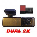 MINI DUAL CAMERA DVR - FRONT 2K 1440P + REAR FULL HD 1080P DA INTERNO - GPS - WI-FI