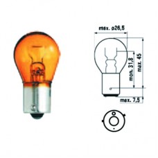 LAMPADA S25 - 12 VOLT PY21W 1 FILAMENTO AMBRA