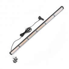 BARRA LED STROBO LAMPEGGIANTE DI AVVERTIMENTO ARANCIONE - 88 CM. - 12/24 VOLT.