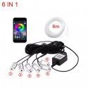 FIBRA OTTICA RGB 6 PUNTI LUCE CABLATI 8 MT. - BLUETOOTH CON APP