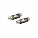 LAMPADE DI POSIZIONE 6 LED 12 VOLT. SILURO 36 MM. 5W - 6000K - COPPIA