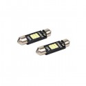 LAMPADE DI POSIZIONE 6 LED 12 VOLT. SILURO 39 MM. 5W - 6000K - COPPIA
