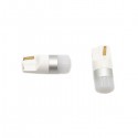 LAMPADE DI POSIZIONE LED TUTTO VETRO 12 VOLT. T10 5W LUCE A 360° - 6000K - COPPIA