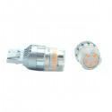 LAMPADE A LED CAN BUS NO ERROR 12 VOLT T20-7440-W21W SINGOLO FILAMENTO ALTA LUMINOSITA' LUCE ARANCIO - COPPIA