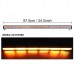 BARRA LED STROBO LAMPEGGIANTE DI AVVERTIMENTO ARANCIONE - 88 CM. - 12/24 VOLT.